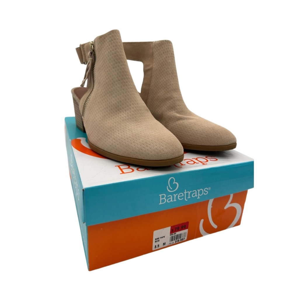 Baretraps Noelani Bootie Boots Women's Size 8.5W Perforated Leather Tassel